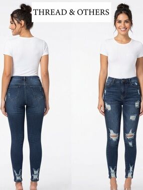Thread & Others High Waist Super Distressed Jean 9/10